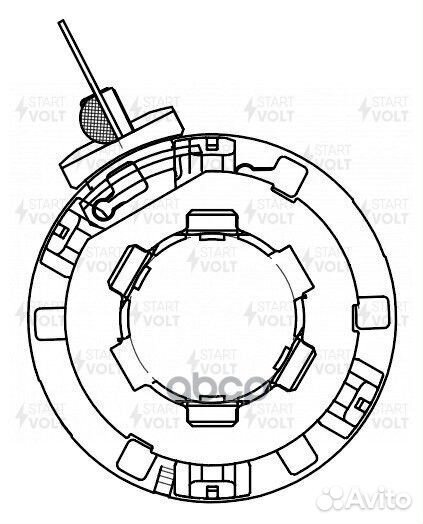Узел щеточный стартера для а/м VAG Polo Sedan
