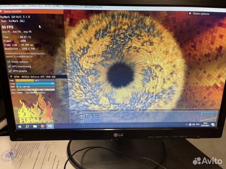 Видеокарта Asus GeForce GTX 1060 dual OC 6GB