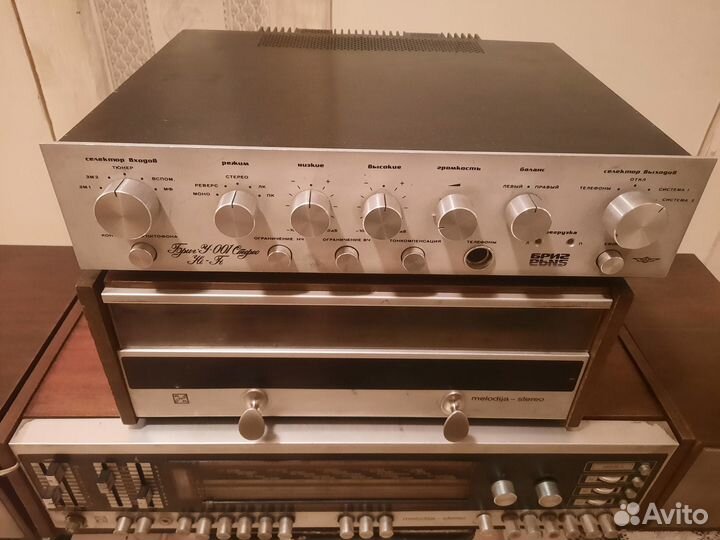 Радиола Мелодия-101-Стерео+усилитель Бриг-001