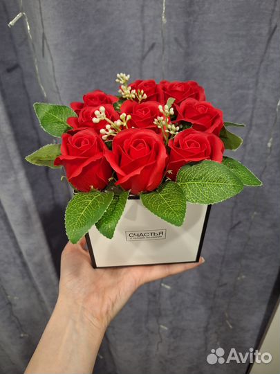 Букет из мыльных роз