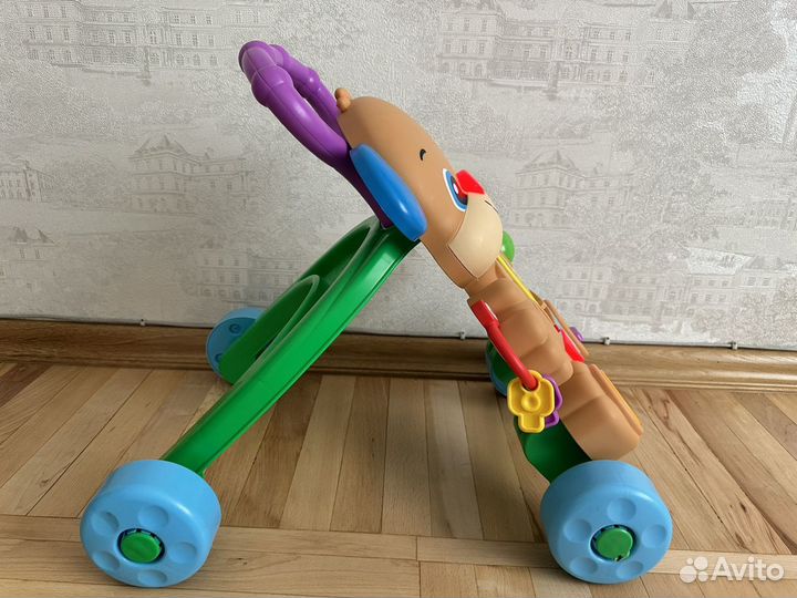 Каталка ходунки собачка fisher price