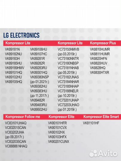 1127 FLG 891 opperr Фильтр для пылесосов LG (пр. д