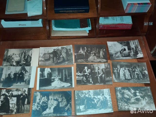 12 антикваных открыток (серия )