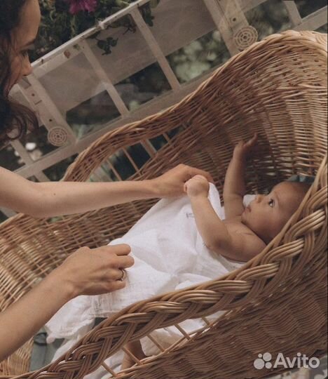 Плетёная люлька-кроватка