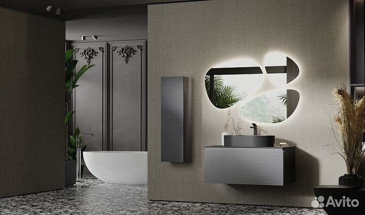 Мебель для ванной Jorno Stone 100 подвесная, антр