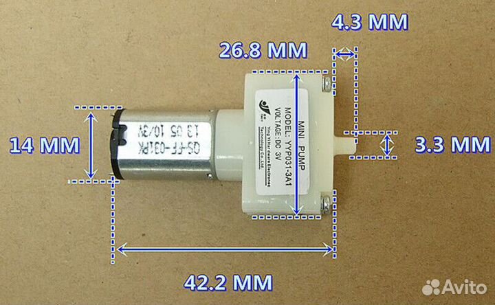 Воздушная помпа для аквариума DC 3V мини бесшумная