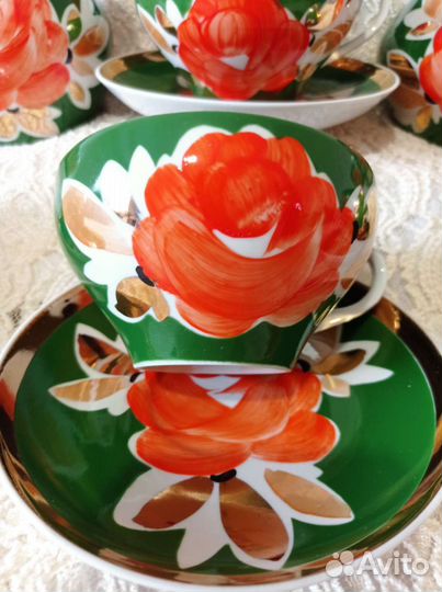 Чайный сервиз СССР дулево новый 6/15