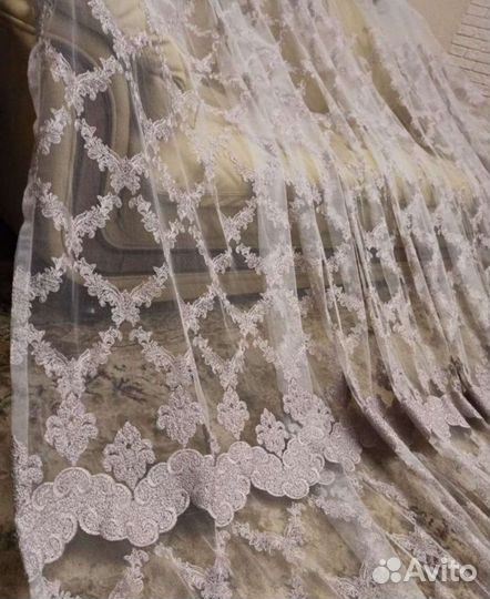Тюль bera оригинал,сетка, лепка. дубай