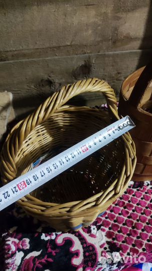Корзина лукошко плетёные 2 штуки СССР