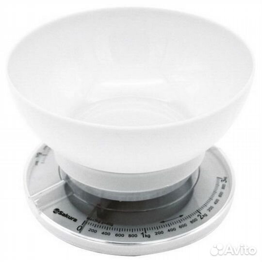 Весы кухонные Sakura SA-6008W 3кг мех бел