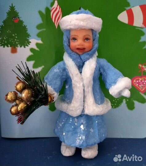 Ватная ёлочная игрушка 