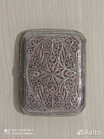 Портсигар дамский, серебро, Европа ххвв