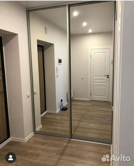 Двери купе зеркало 2700*1200.Изготовление