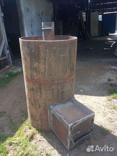 Печь для бани из 530 трубы