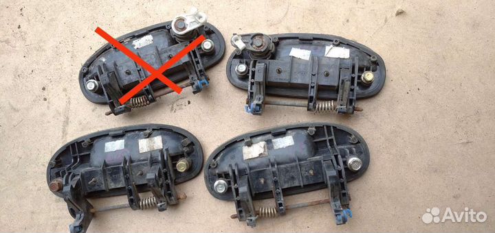 Наружние ручки дверей на Шевроле Ланос