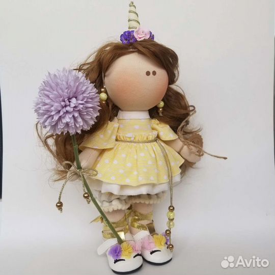 Интерьерная Кукла ручной работы Единорог