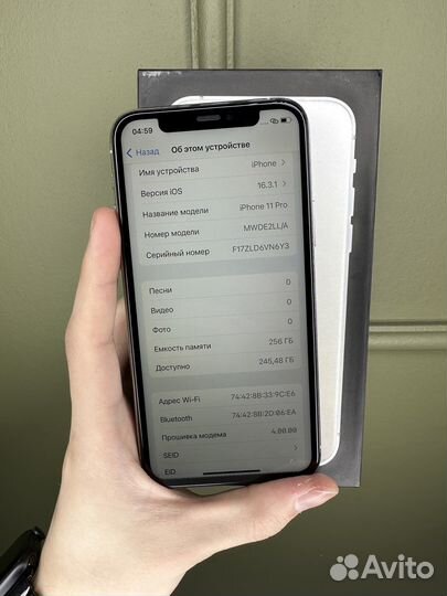 iPhone 11 pro 256gb silver(идеал)