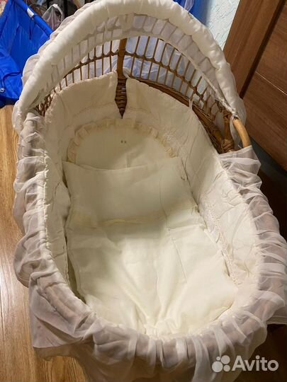 Детская люлька колыбель плетеная
