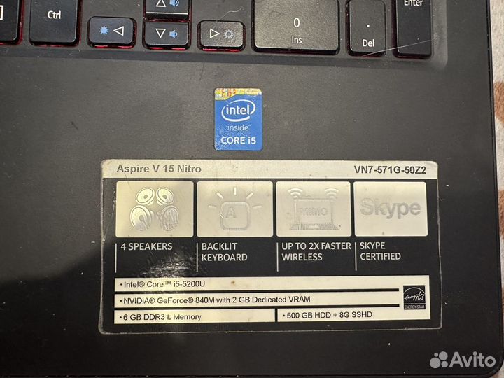 Ноутбук Acer aspire v 15 nitro