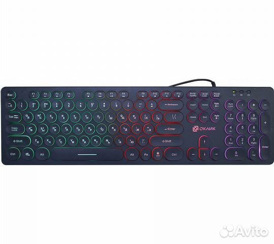 Клавиатура Оклик 420MRL, черный