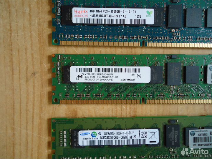 Серверная память на 2Гб / 4Гб / 8Гб / 16Гб