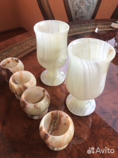 Фужеры и рюмки из оникса