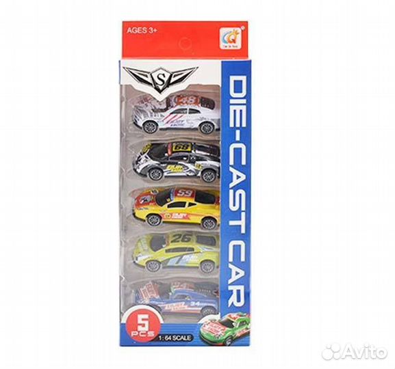Набор металлических машинок 5 шт