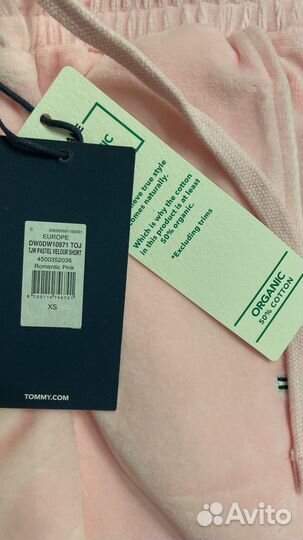 Велюровые шорты pastel Tommy Hilfiger (розовый)