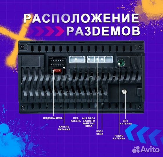 Магнитола 2 din android 7 дюймов новая