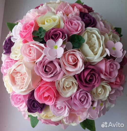 Букет из мыльных роз