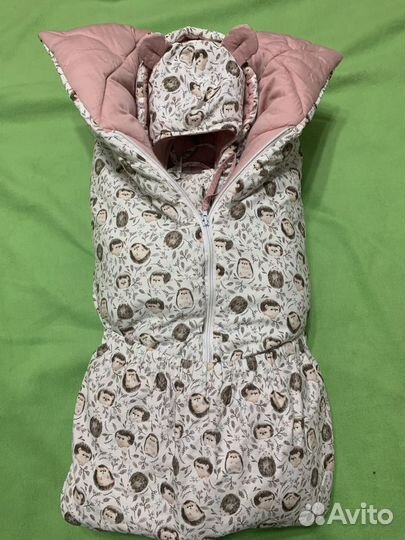 Конверт и комбинизон на выписку для девочки