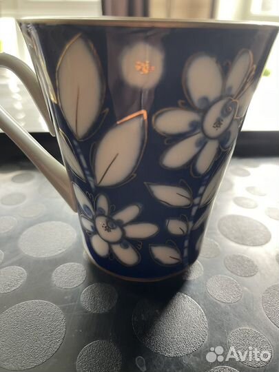 Чашка с блюдцем фарфор