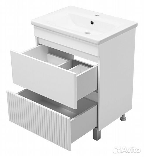 Тумба под раковину Misty Мира 62 напольная белый П-Мир-01065-012Я