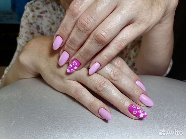 Маникюр, покрытие гель лаком, наращивание на дому