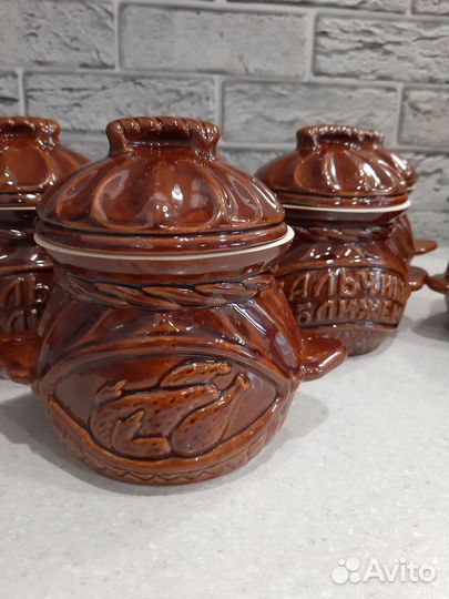 Горшочки для запекания глиняные