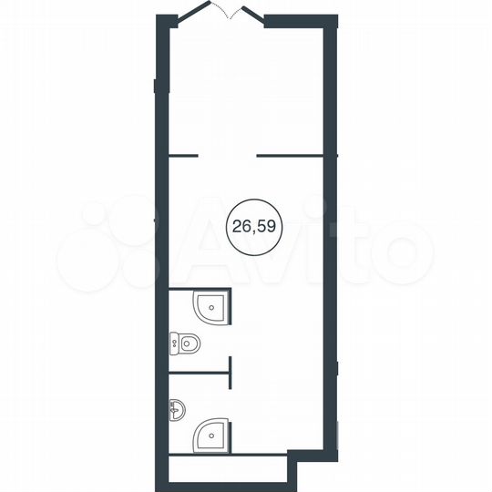 Свободного назначения, 26.59 м²