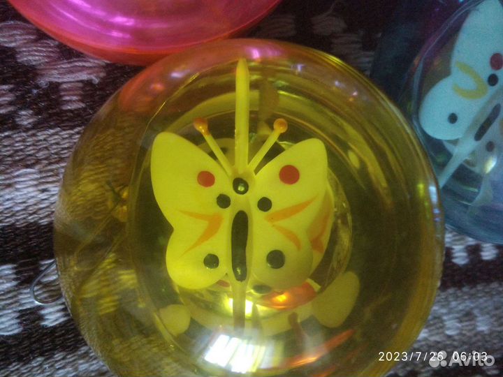 Елочные шары с бабочкой СССР