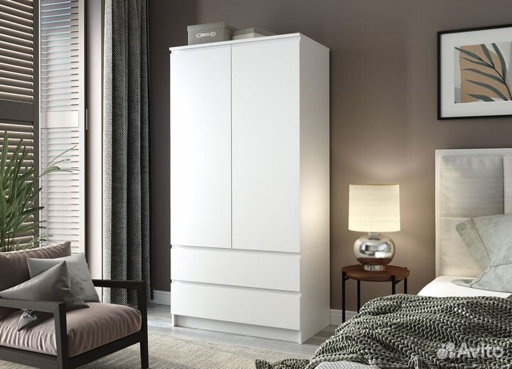 Шкаф белый детский 900