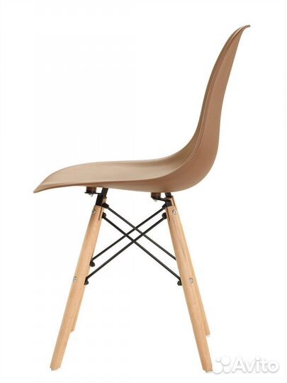 Стул в стиле eames DSW, коричневый, 2 шт