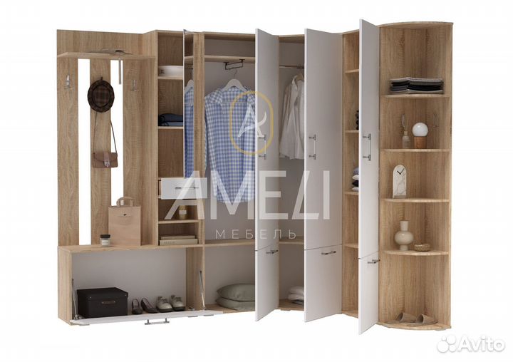 Универсальный шкаф вешалка обувница в прихожую