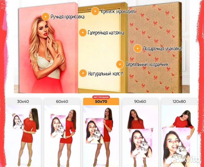 Портрет на холсте 40х60