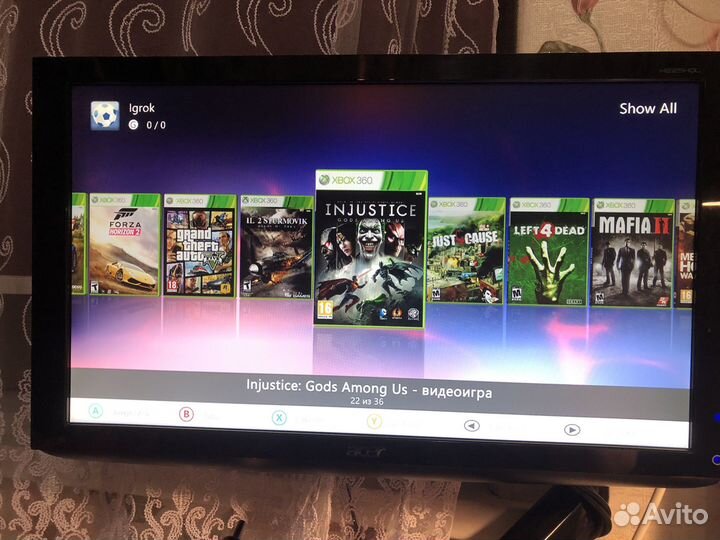 Xbox 360 slim прошитый 250Гб с играми