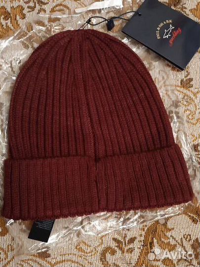 Шапка мужская бордовая