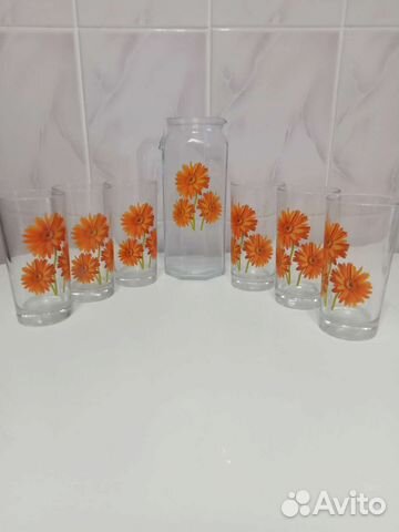 Набор подарочный кувшин и 6 стаканрв