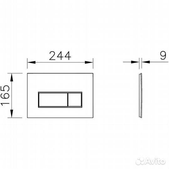 Смывная клавиша VitrA Root Square никель 740-2395