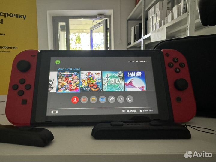 Nintendo switch 128 гб прошитая + 500 игр