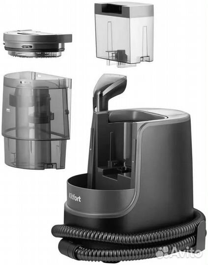 Паровой пылесос KitFort KT-5353, 1700Вт, черный/серый