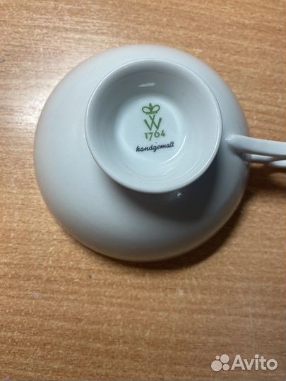 Чашка с блюдцем фарфор