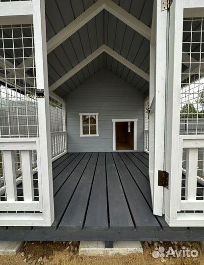 Вольер для собак щенков домик