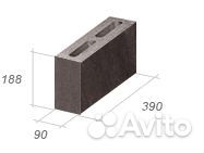 Стеновые Блоки(Полублок Керамзитобетонный 9 См)